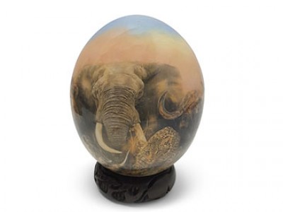Decorative Ostrich Egg - 1